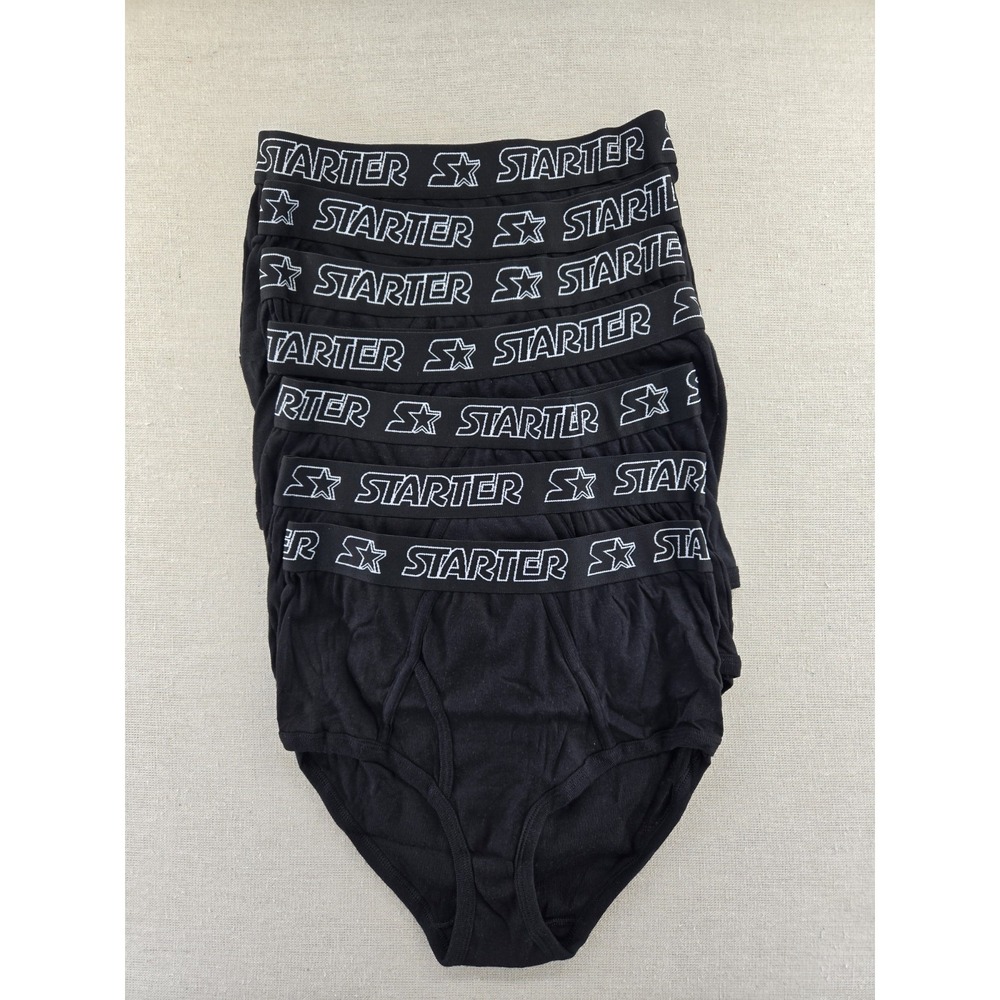 Lot Of 7 Starter Men's Medium Underwear Classic Briefs Black